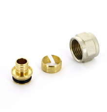 Соединитель обжимной Tiemme евроконус для труб PEX 16(2.2)х1/2 EK 1440G0037