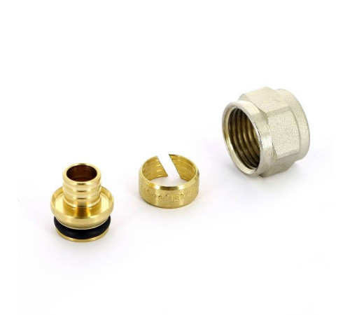 Соединитель обжимной Tiemme евроконус для труб PEX 16(2.2)х1/2 EK 1440G0037