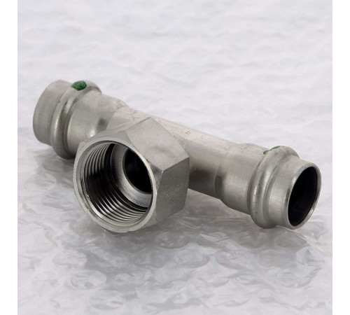 Тройник пресс Sanpress Inox Viega нержавеющая сталь 18х3/4х18 мм ВР 437169