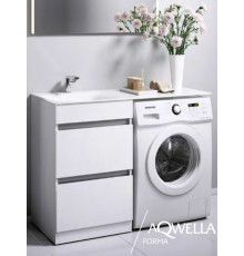 Тумба под умывальник AQUATON Forma 2 ящика белый FOR01052