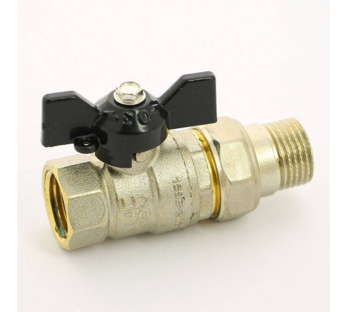 Кран шаровой LD Pride НВ 1/2 полнопроходной с разъемным соединением бабочка 47.306.15