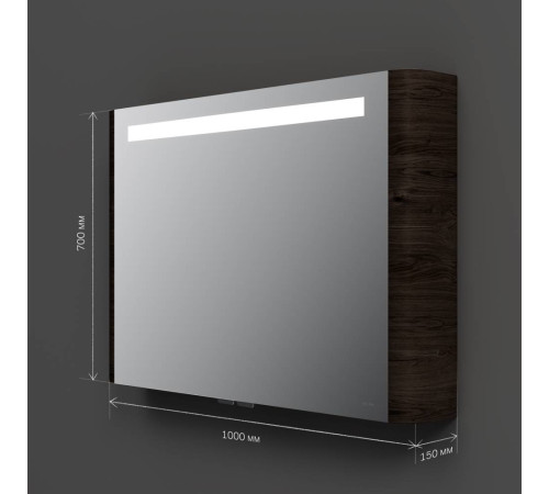 Зеркальный шкаф с подсветкой AM.PM Inspire V2.0 100 см табачный дуб M30MCX1001TF