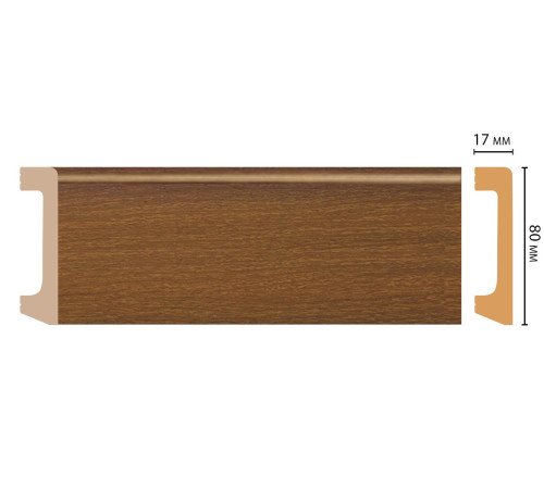 Плинтус напольный DECOMASTER D235-85 ДМ 80х17х2400 мм D235-85 ДМ