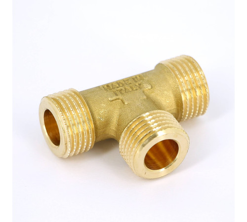 Тройник с наружной резьбой Tiemme 1/2 с плоским торцом 4710020