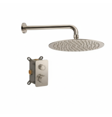 Душевая система Aquanet Siena с термостатом и верхним душем никель AQM8413BN