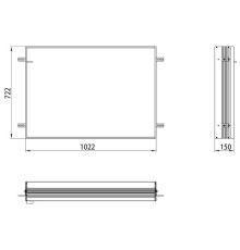 Монтажная рама для зеркального шкафа встраиваемая emco Asis prime 1022x722 мм 9497 000 12