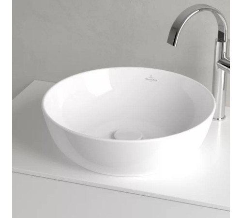 Раковина накладная Villeroy & Boch Artis 43х43 см TitanCeram альпийский белый 41794301