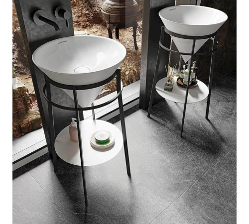 Раковина Kerama Marazzi Cono 44.5х44.5х35 см встраиваемая сверху белый глянцевый CO.wbi.44