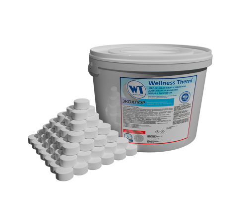 Медленный хлор в таблетках Wellness Therm ЭКОХЛОР 5 кг (20 г) 877451