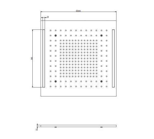 Верхний душ Gessi Colour 50х50 см потолочный Gold PVD 57997#246