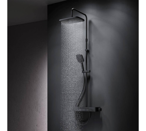 Душевая система с термостатом и смесителем-полкой AM.PM Func матовый черный F078F222