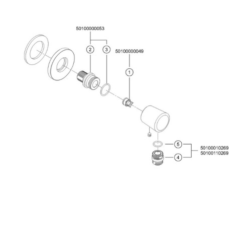 Шланговое подсоединение KEUCO Edition Palais хром 54047 010000