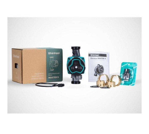 Насос циркуляционный Shinhoo MASTER S 25-4 180 мм с гайками 71111002
