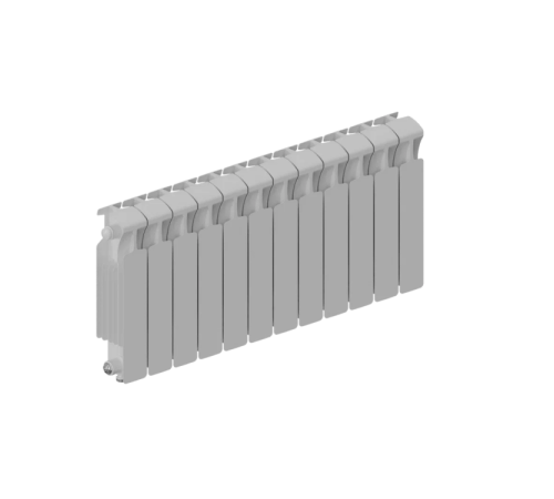 Радиатор биметаллический RIFAR MONOLIT VENTIL 350 13 секций нижнее подключение MN-350-13-VR RAL 9016