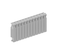 Радиатор биметаллический RIFAR MONOLIT VENTIL 350 12 секций нижнее подключение MN-350-12-VR RAL 9016