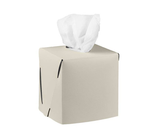 Салфетница ADJ Kleenex 12х12х12 см панна-котта/белый 0015.16/10