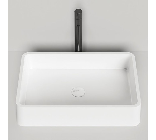 Раковина накладная Salini Gloria 59.5х39.5х12.5 см S-Stone белый матовый 1102207M