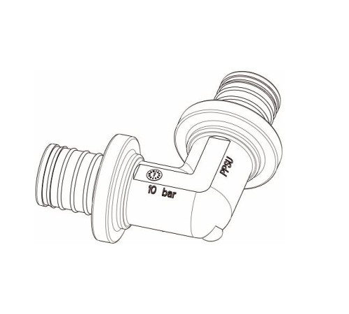 Угольник 90° ELSEN PPSU 16х16 мм EFA21.1616P
