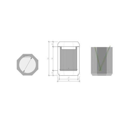 Баночка универсальная Decor Walther Kristall BMD 9x9x14 см хрусталь зеленый 0931496