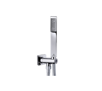 Душевой комплект Bossini Cube с ручным душем, фиксированным держателем и шлангом, хром CB4004C.030