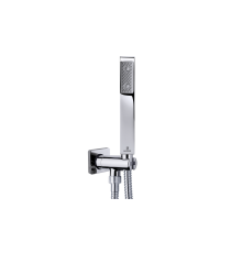 Душевой комплект Bossini Cube с ручным душем, фиксированным держателем и шлангом, хром CB4004C.030