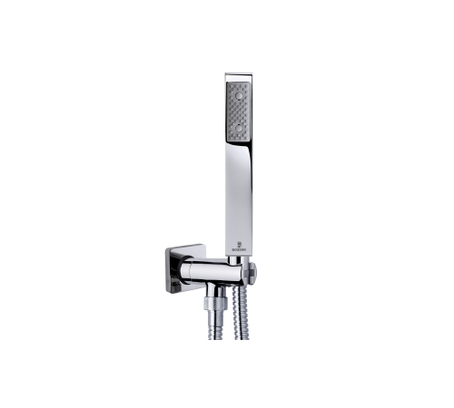 Душевой комплект Bossini Cube с ручным душем, фиксированным держателем и шлангом, хром CB4004C.030