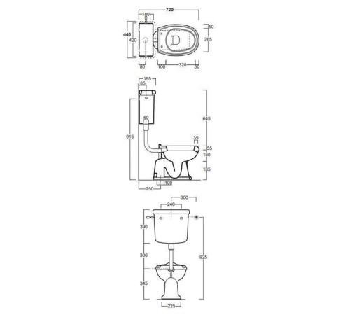 Унитаз SIMAS Arcade 36.5х55 см со средним бачком выпуск в пол белый/хром AR801bi / AR812bi / D11cr