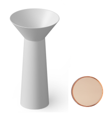 Раковина напольная DEA Design Pedestal Basin 480х480х900 мм Brown Copper DD2022480R9