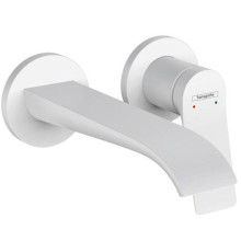 Смеситель для раковины Hansgrohe Vivenis настенный скрытого монтажа излив 192 мм матовый белый 75050700