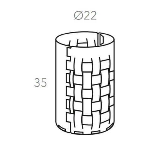 Корзина для мусора ADJ Bottega 22х35 см серый/черный 2035.03/01