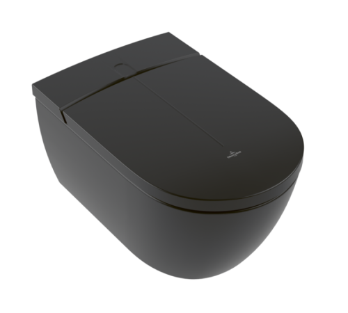 Унитаз-биде подвесной безободковый Villeroy & Boch ViClean-I 100 CeramicPlus Pure Black V0E100R7