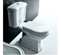 Унитаз-моноблок Kerasan Retro 72х38.5 см слив в пол белый/хром 750990/101201/760390/108101