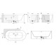 Ванна угловая левая Salini Perla CL 180x90 см S-Stone белый матовый 1049202M