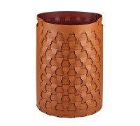 Корзина для белья ADJ Dubai круглая D40xH57 см коньяк/бордо 2057.09/30