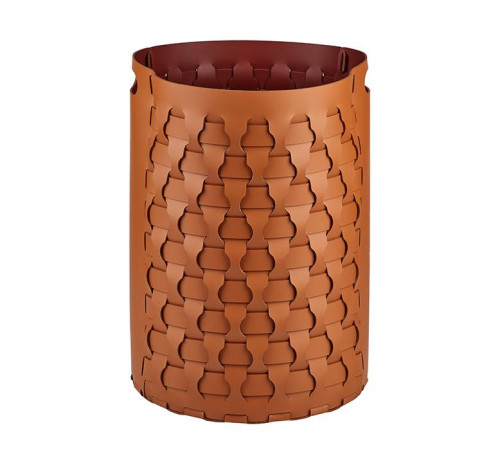 Корзина для белья ADJ Dubai круглая D40xH57 см коньяк/бордо 2057.09/30