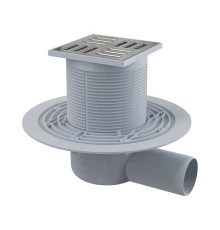 Трап для душа Alca 105х105 мм боковой выпуск 50 мм нержавеющая сталь APV1311