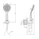 Душевой гарнитур Gessi Emporio Shower с выводом воды шлангом 1.5 м и лейкой Finox Brushed Nickel 38723#149