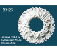 Розетка потолочная под люстру Perfect B3126 полиуретановая с орнаментом 583 мм B3126