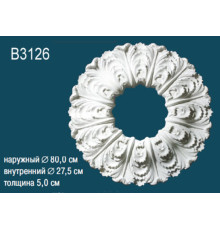 Розетка потолочная под люстру Perfect B3126 полиуретановая с орнаментом 583 мм B3126