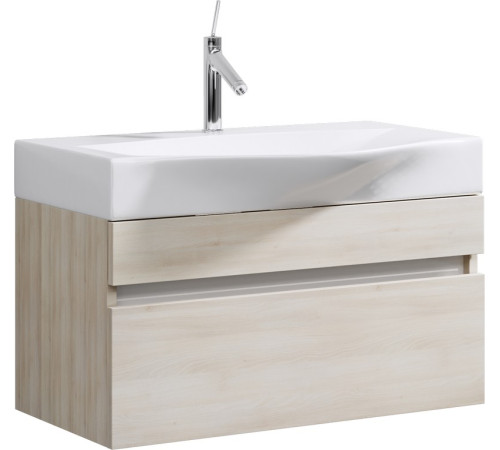 Тумба под умывальник подвесная Aquaton Бергамо 80 2 ящика акация Ber.01.08/A