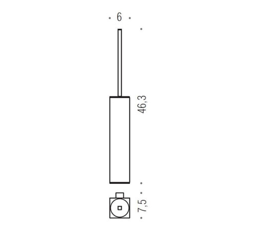 Ершик для унитаза подвесной Colombo Design MiniQ золото матовое B5007.OM