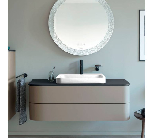 Тумба подвесная Duravit Happy D.2 Plus 130x55x40.8 см с 2 ящиками stone grey satin matt HP497209292/HP031KM8080