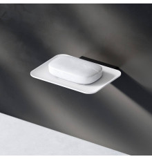 Мыльница стеклянная с настенным держателем AM.PM Inspire V2.0 черный матовый A50A34222