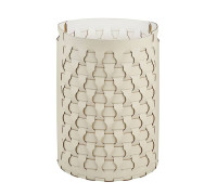 Корзина для белья ADJ Dubai круглая D40xH57 см панна котта/белый 2057.16/10