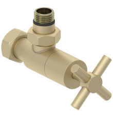Вентиль регулировки температуры угловой Сунержа Крест G 1/2 HP - G 3/4 НГ шампань матовая 022-1408-1234