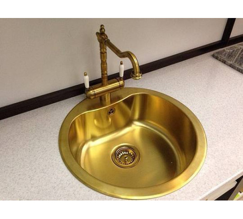 Смеситель для кухни Omoikiri Amagasaki-AB-022 с подключением фильтра античная латунь 4994292