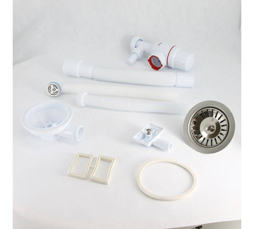 Сифон для мойки Wirquin NEO 1 1/2 x 40/50 мм с переливом и отводом для бытовой техники 30987091