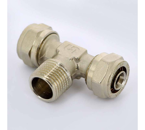 Тройник обжимной Uni-Fitt никелированный 16x1/2x16 наружная резьба 668N6260