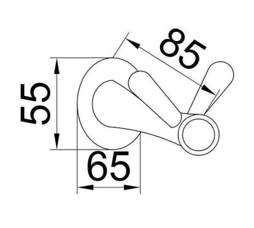 Крючок для ванной двойной подвесной Boheme Chiaro золото 10506