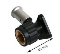 Водорозетка пресс укороченная Henco 16x1/2 ВР белая 2PKW-1604K